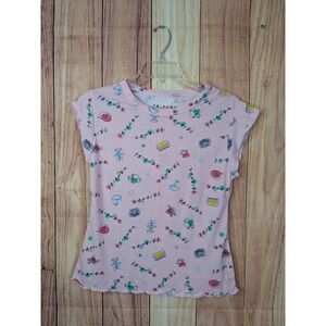 Friends TV Show Sleepwear Pink Graphic Print T Shirt Top‎ XS